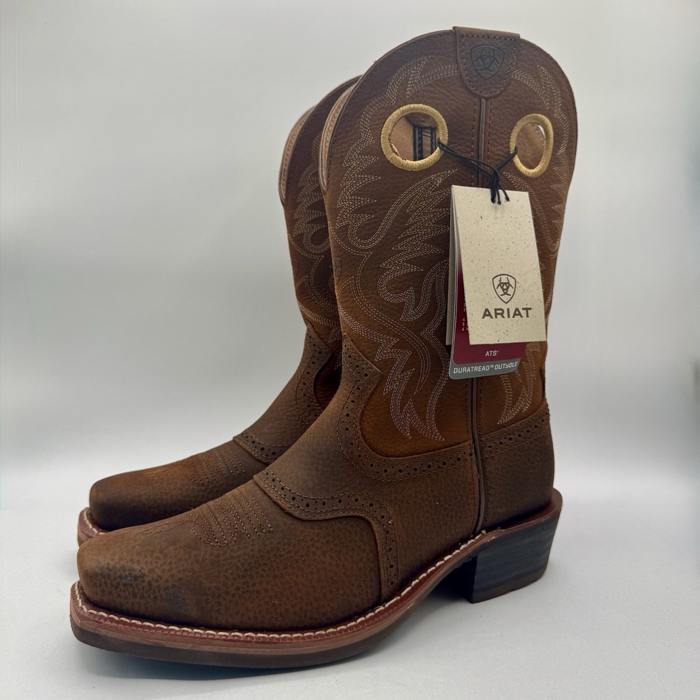 Ariat Roughstock Boots Men's Size 9.5 D Brown Oiled Rowdy Leather